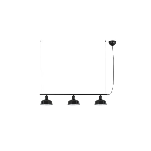 Faro Tatawin Kleine bar hanglamp zwart, glanzend zwart 3x E27