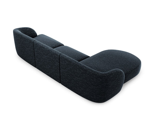 Micadoni linker hoekbank Miley 4-zits, chenille, koningsblauw - 156x255x70cm