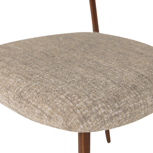 WOOOD eetkamerstoel Kelu - Wollig - Naturel Melange - Set Van 2 - 80x45x58