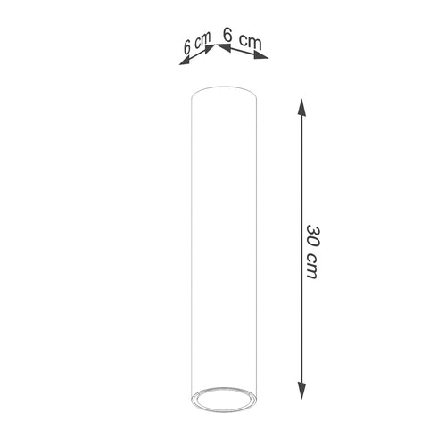 Sollux Lighting Plafondlamp LAGOS 30 gepolijst goud - 6x6x30cm