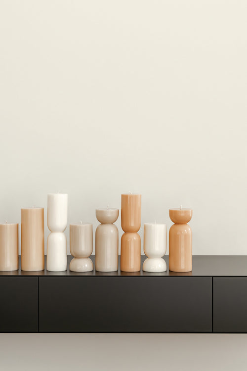 Originalhome kaars organische vorm - beige - S - vtwonen shop