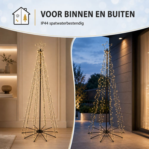 Luca Lighting Kerstboom met Verlichting - Kerstversiering met 560 LED's en Afstandsbediening - Kerstboom met LED en Timer- en Dimfunctie - H185 x D75