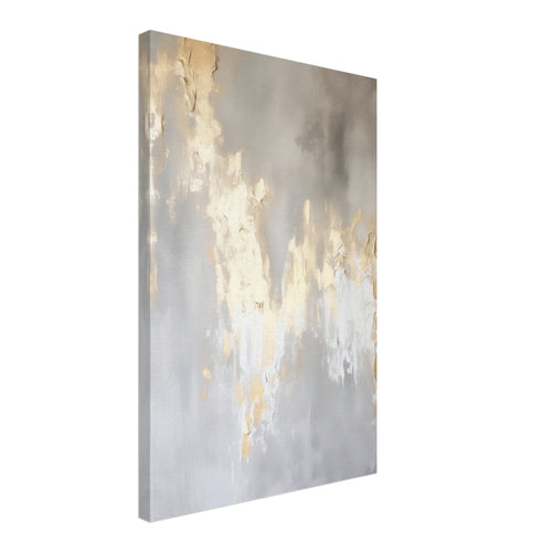 Artfulprints Canvas Abstract – Golden touch canvas - 40x60 cm - Grijs
