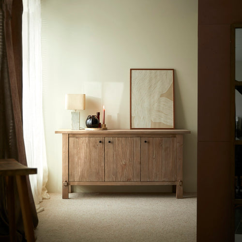 Tikamoon Buffetkast van gerecycled massief grenen 150 cm - Naturel