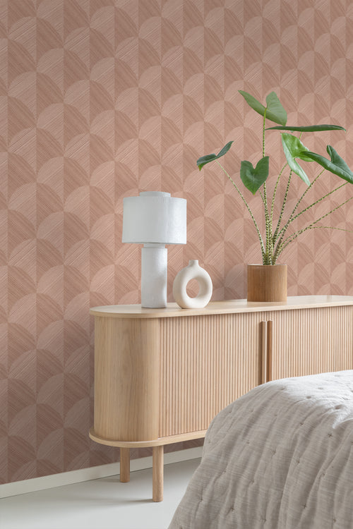 Origin Wallcoverings behang 3D-motief terracotta roze - 0.53 x 10.05 m - 347937 - vtwonen shop