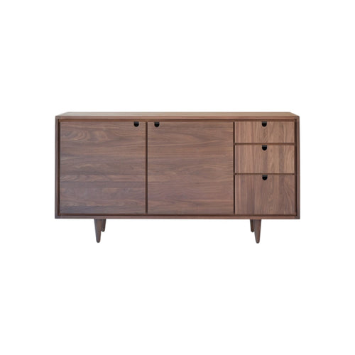 Tikamoon Massief notenhouten dressoir 145 cm - Bruin - vtwonen shop
