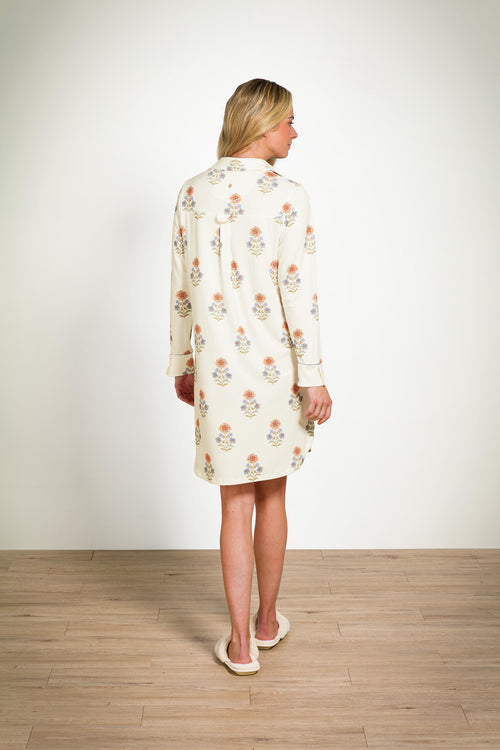 Pip Studio - Daaltje Nachthemd Lange Mouw Dames - Tanaka - Wit - XL - vtwonen shop