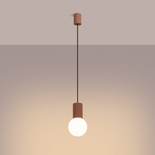 Sollux Lighting Hanglamp HALO 1 mokka - 12x12x120cm