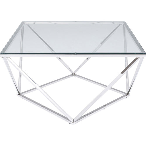 Kare Design Salontafel Cristallo 80x80cm zilver - vtwonen shop
