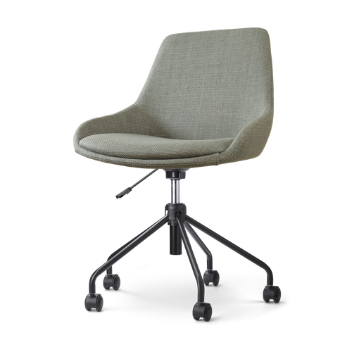 Nolon Nout-Isa Bureaustoel Saliegroen - Stof - Zwart Onderstel - vtwonen shop