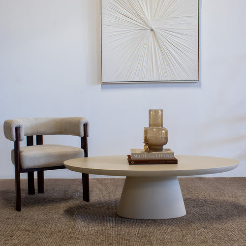 Giga Meubel Salontafel Cleo - Ovaal - Eco Composiet - 130cm - vtwonen shop