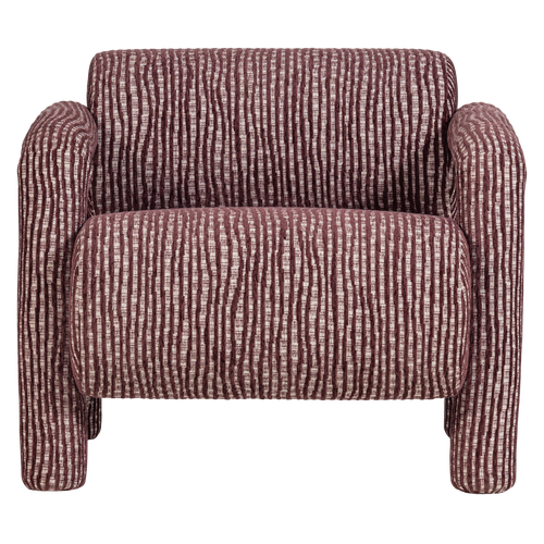 WOOOD fauteuil Lenny - Dessin - Bordeauxrood - 65x76x82