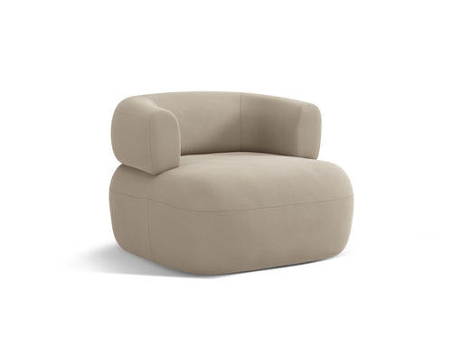 Micadoni Fauteuil Jenny flueel beige - 88x90x73cm
