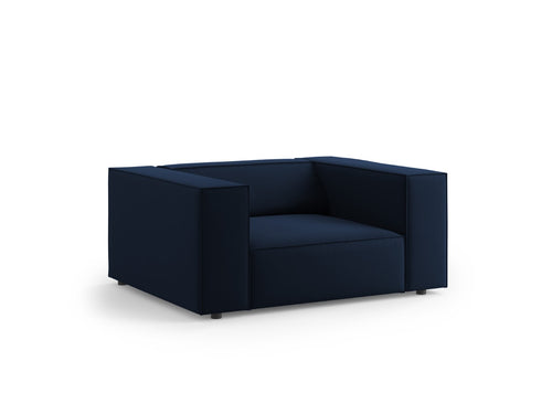Cosmopolitan Design Fauteuil Arendal flueel, koningsblauw - 102x124x70cm