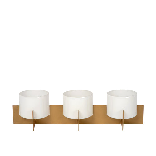 Atmooz theelichthouder Zambesi - goud - 40 x 13 x H 10 cm