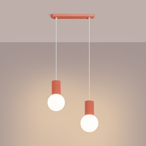Sollux Lighting Hanglamp HALO 2L perzik - 33,5x6x120cm