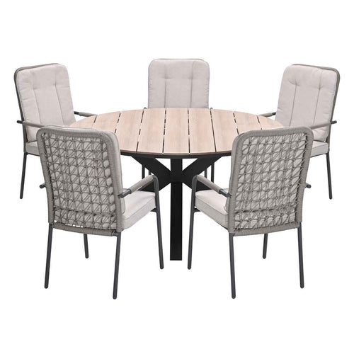 Garden Impressions tuinset Aleria - Tulli - taupe - Ø148x75 cm - 6-delig - vtwonen shop