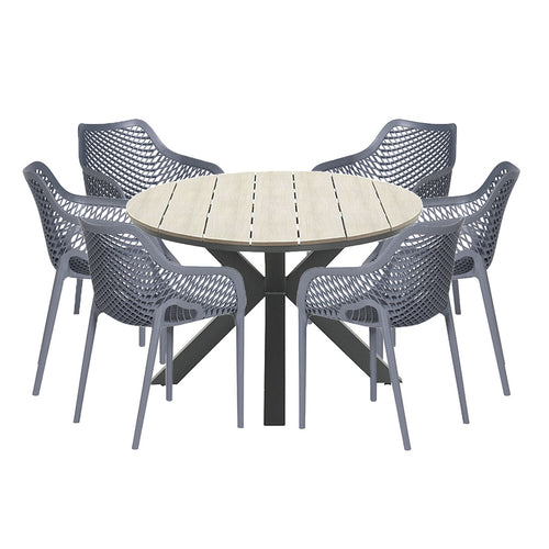 Garden Impressions tuinset Air XL - Tulli light teak look - 7-delig