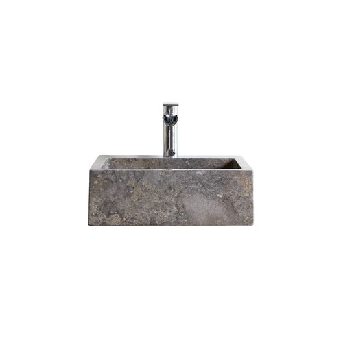 Tikamoon Marmeren waskom in grey b. 41 cm - Grijs