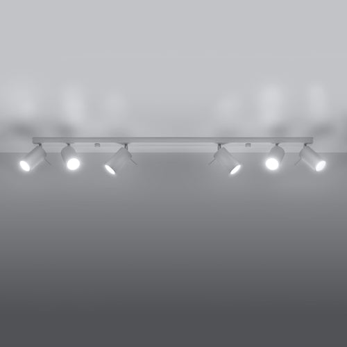 Sollux Lighting Plafondlamp RING 6L wit - 118x6x16cm