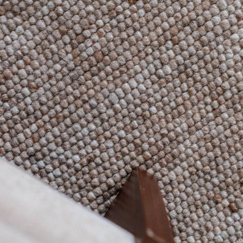 Interieur05 Rond Wollen Vloerkleed Lichtbruin Vik - 200 x 200 cm - vtwonen shop