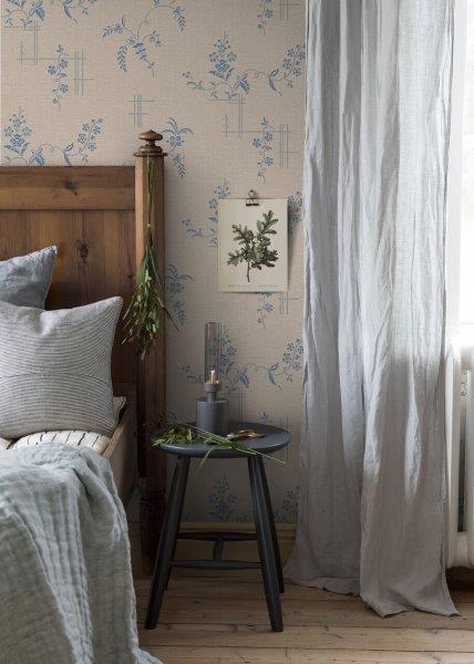 Borastapeter behang terrazzo wit en blauw - 53 cm x 10.05 m - 660051