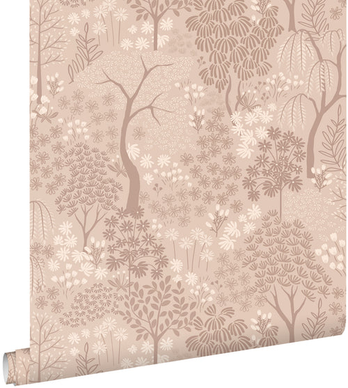 ESTAhome behang bomen en bloemen oudroze - 50 x 900 cm - 131649 - vtwonen shop