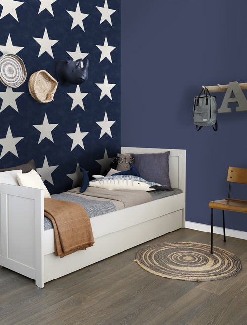 ESTAhome behang sterren marine blauw - 53 cm x 10.05 m - 136454