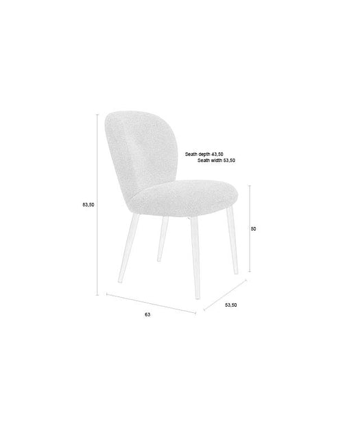 Housecraft Living Alaz Eetkamerstoelen Off-white - Set van 2 - vtwonen shop