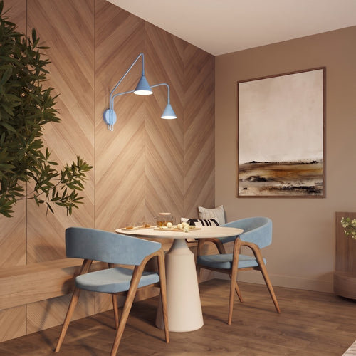 Sollux Lighting Wandlamp NOX 2 lichtblauw met schakelaar - 150x80x30cm
