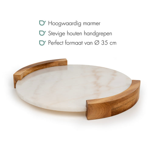 Bredemeijer - Serveerplank Viggo marmer met hout - vtwonen shop