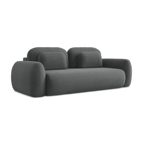 LaMiaSofa 3-zits slaapbank Ferretti - bouclé - donkergrijs - 266x121x95