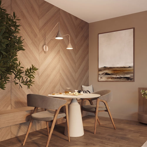 Sollux Lighting Wandlamp NOX 2 taupe met schakelaar - 150x80x30cm