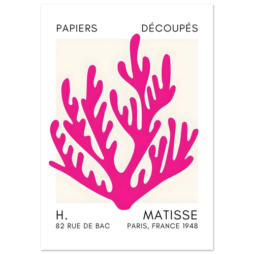 Artfulprints Poster Matisse – Coral harmony pink   - 30x40 cm - Roze