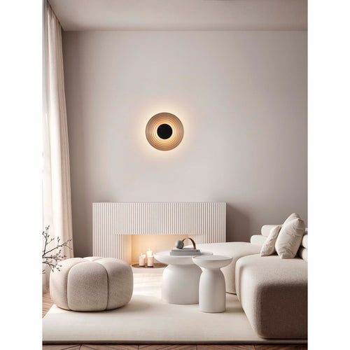 Nova Luce NOUS Geïntegreerde LED-wandlamp, zwart nikkel, rookkleurige LED 8W 72lm 3000K