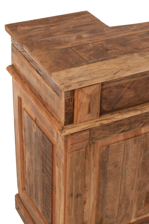 J-Line barkast 2 Lades - gerecycleerd hout - naturel