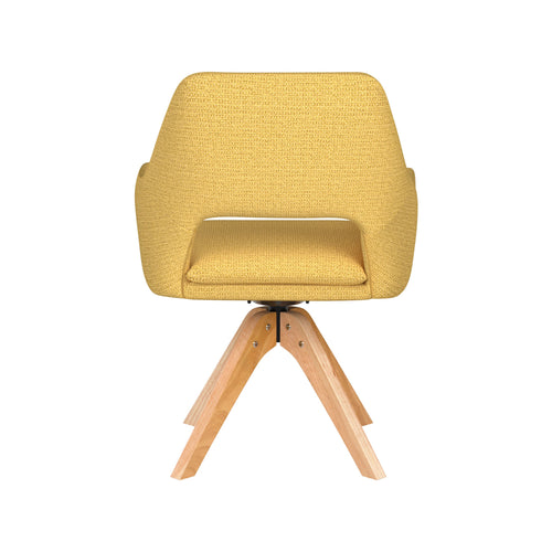 Housecraft Living Mos Eetkamerstoel Draaibaar Hout Okergeel