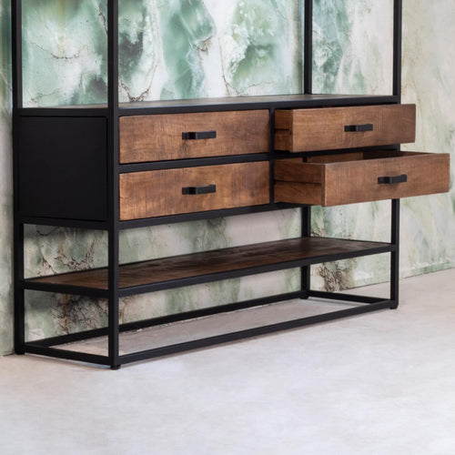 Giga Meubel Kapstokkast Lino - Hout - 9 Haken - 130x35x200cm