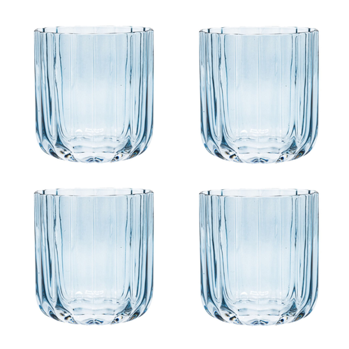 Brut Homeware Tumbler Gaia - set van 4 - blauw - vtwonen shop