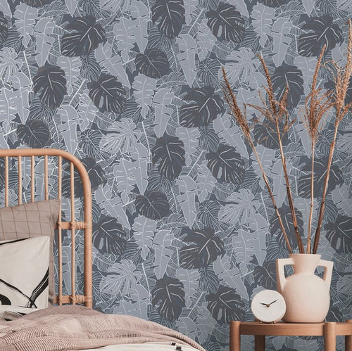 Livingwalls behang palmbomen grijs - 53 cm x 10.05 m - AS-389052 - vtwonen shop