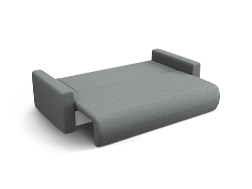 Cosmopolitan Design Slaapbank met opbergdoos Belfast 3-zits, structurele stof grijs - 105x238x84cm