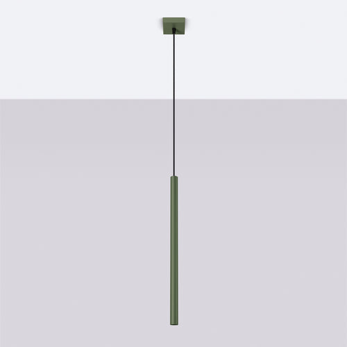 Sollux Lighting Hanglamp PASTELO 1 olijfgroen - 8x8x114cm