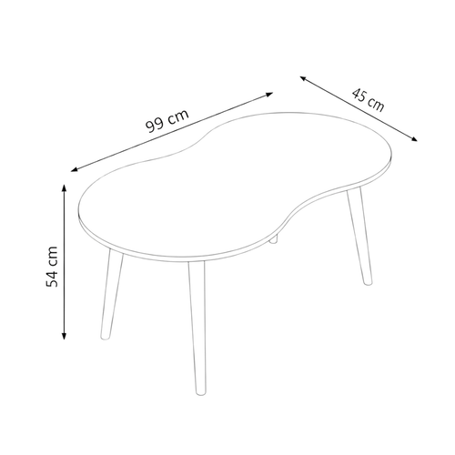 Calicosy - Salontafel NOCTIS - Wit marmereffect 99x54x45 cm