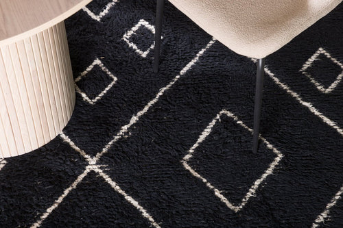 Rebellenclub Vloerkleed Rossel - 300 x 200 cm - Zwart - vtwonen shop