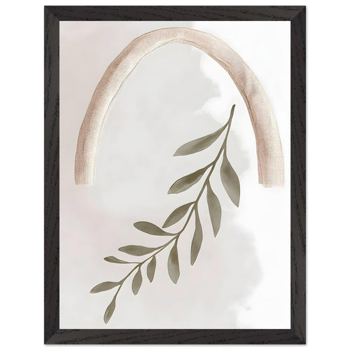 Artfulprints Poster met Lijst Boho – Olive reach   - 30x40 cm - Groen