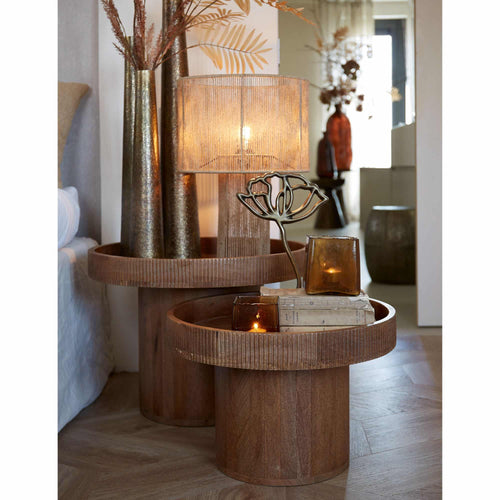 Light & Living bijzettafel Kalomo - bruin - Ø50cm - vtwonen shop
