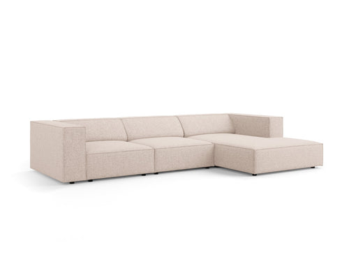 Cosmopolitan Design rechter hoekbank Arendal 4-zits, chenille, beige - 166x284x70cm