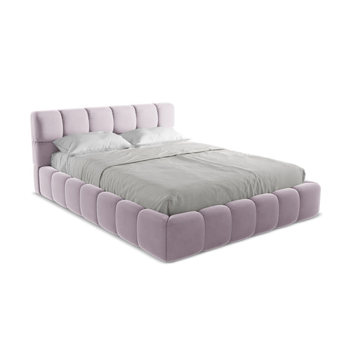 LaMiaSofa Bed met opbergruimte Roma - velours - lavendel - 180x228x82