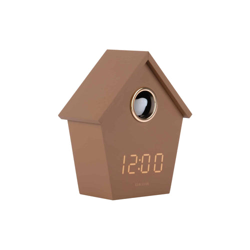 Karlsson wekker Riqueza Cuckoo - bruin - 6.8x13x15.3cm - Vaderdag - Vaderdagcadeau - Vaderdag cadeautje voor hem