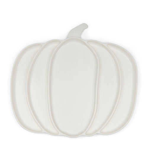 Rivièra Maison Pumpkin Snack Plate - Porselein - Wit - vtwonen shop